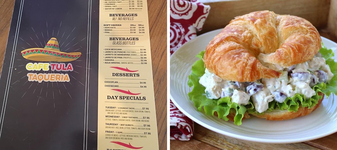 Cafe Tula Taqueria Menu